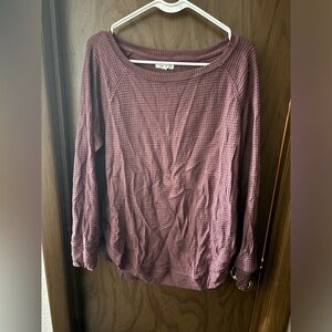 Maurice’s Maroon Waffle Knit Sweatshirt